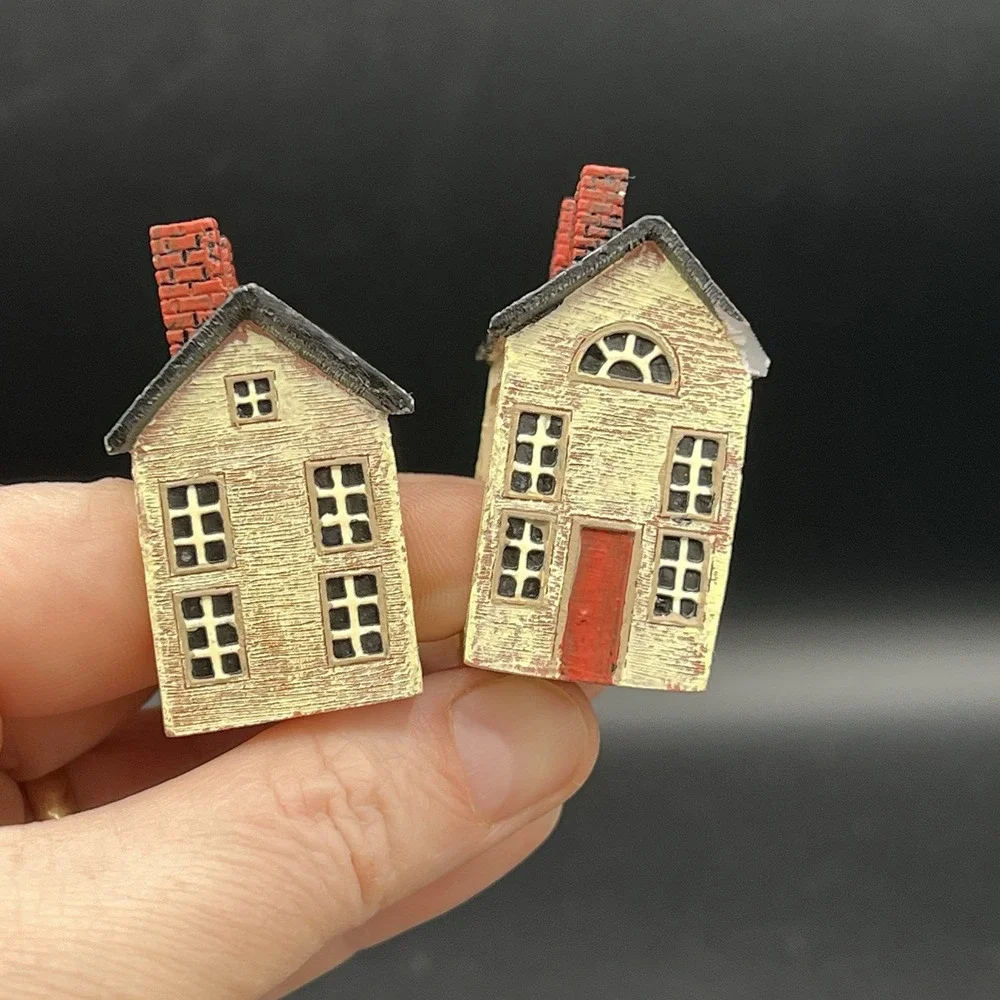 Set of 8 Country Life Barn School House Napkin Rings Brandon House Warren Kimble